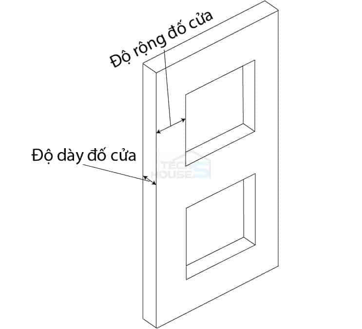 độ dày và độ rộng của đố cửa